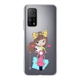 PrintiFy Xiaomi Mi 10T ile Uyumlu Kapak Vespagirl Tasarımlı 1mm Fit Şeffaf Silikon Kılıf