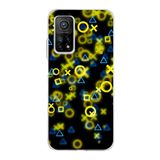 PrintiFy Xiaomi Mi 10T Pro ile Uyumlu Kapak Semboller Tasarımlı 1mm Fit Şeffaf Silikon Kılıf