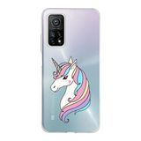 PrintiFy Xiaomi Mi 10T Pro ile Uyumlu Kapak Unicorn Tasarımlı 1mm Fit Şeffaf Silikon Kılıf