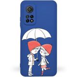 PrintiFy Xiaomi Mi 10T Pro Uyumlu Lansman Kılıf Aşk Tasarımlı İçi Kadife Kapak lacivert