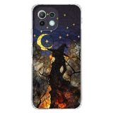 PrintiFy Xiaomi Mi 11 Lite ile Uyumlu Vitray Cadı Saati Tasarımlı Şeffaf Silikon Kılıf