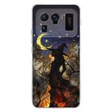 PrintiFy Xiaomi Mi 11 Ultra ile Uyumlu Vitray Cadı Saati Tasarımlı Şeffaf Silikon Kılıf