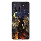 PrintiFy Xiaomi Mi 11T ile Uyumlu Vitray Cadı Saati Tasarımlı Şeffaf Silikon Kılıf