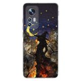 PrintiFy Xiaomi Mi 12 Pro ile Uyumlu Vitray Cadı Saati Tasarımlı Şeffaf Silikon Kılıf