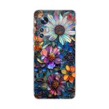 PrintiFy Xiaomi Mi 12 Pro ile Uyumlu Vitray Mücevher Flora Tasarımlı Şeffaf Silikon Kılıf