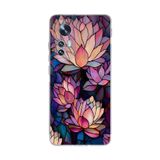 PrintiFy Xiaomi Mi 12 Pro ile Uyumlu Vitray Sessiz Lotus Tasarımlı Şeffaf Silikon Kılıf