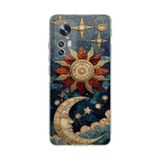 PrintiFy Xiaomi Mi 12 Pro ile Uyumlu Vitray Sol ve Luna Tasarımlı Şeffaf Silikon Kılıf