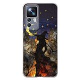 PrintiFy Xiaomi Mi 12T ile Uyumlu Vitray Cadı Saati Tasarımlı Şeffaf Silikon Kılıf