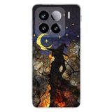 PrintiFy Xiaomi Mi 14 ile Uyumlu Vitray Cadı Saati Tasarımlı Şeffaf Silikon Kılıf