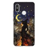 PrintiFy Xiaomi Mi 8 ile Uyumlu Vitray Cadı Saati Tasarımlı Şeffaf Silikon Kılıf