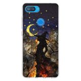 PrintiFy Xiaomi Mi 8 Lite ile Uyumlu Vitray Cadı Saati Tasarımlı Şeffaf Silikon Kılıf