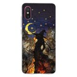PrintiFy Xiaomi Mi 8 Pro ile Uyumlu Vitray Cadı Saati Tasarımlı Şeffaf Silikon Kılıf