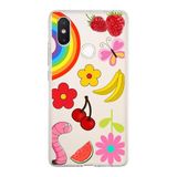 PrintiFy Xiaomi Mi 8 SE ile Uyumlu 1mm Slim Fit Water Color 5 Baskılı Şeffaf Kılıf