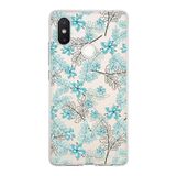 PrintiFy Xiaomi Mi 8 SE ile Uyumlu Kapak Floral Su Yeşili Tasarımlı 1mm Fit Şeffaf Silikon Kılıf
