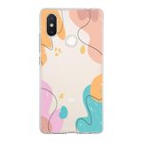 PrintiFy Xiaomi Mi 8 SE ile Uyumlu Kapak Karışık Renkler Tasarımlı 1mm Fit Şeffaf Silikon Kılıf