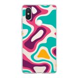 PrintiFy Xiaomi Mi 8 SE ile Uyumlu Kapak Renkli Desen A Kırmızı Tasarımlı 1mm Fit Şeffaf Silikon Kılıf