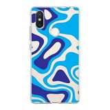 PrintiFy Xiaomi Mi 8 SE ile Uyumlu Kapak Renkli Desen C Mavi Tasarımlı 1mm Fit Şeffaf Silikon Kılıf