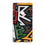 PrintiFy Xiaomi Mi 8 SE ile Uyumlu Kapak Soyut Grafiti Tasarımlı 1mm Fit Şeffaf Silikon Kılıf