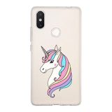 PrintiFy Xiaomi Mi 8 SE ile Uyumlu Kapak Unicorn Tasarımlı 1mm Fit Şeffaf Silikon Kılıf