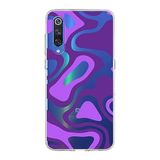 PrintiFy Xiaomi Mi 9 ile Uyumlu Kapak Renkli Desen F Mor Tasarımlı 1mm Fit Şeffaf Silikon Kılıf