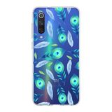 PrintiFy Xiaomi Mi 9 SE ile Uyumlu 1mm Slim Fit Nazar Boncuğu 3 Baskılı Şeffaf Kılıf