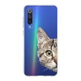 PrintiFy Xiaomi Mi 9 SE ile Uyumlu Kapak Catface Tasarımlı 1mm Fit Şeffaf Silikon Kılıf
