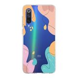 PrintiFy Xiaomi Mi 9 SE ile Uyumlu Kapak Karışık Renkler Tasarımlı 1mm Fit Şeffaf Silikon Kılıf