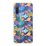 PrintiFy Xiaomi Mi 9 SE ile Uyumlu Kapak Memphis Desen - 2 Tasarımlı 1mm Fit Şeffaf Silikon Kılıf