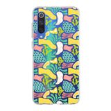 PrintiFy Xiaomi Mi 9 SE ile Uyumlu Kapak Memphis Desen - 3 Tasarımlı 1mm Fit Şeffaf Silikon Kılıf