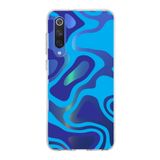PrintiFy Xiaomi Mi 9 SE ile Uyumlu Kapak Renkli Desen C Mavi Tasarımlı 1mm Fit Şeffaf Silikon Kılıf