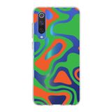 PrintiFy Xiaomi Mi 9 SE ile Uyumlu Kapak Renkli Desen E Yeşil Tasarımlı 1mm Fit Şeffaf Silikon Kılıf