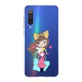 PrintiFy Xiaomi Mi 9 SE ile Uyumlu Kapak Vespagirl Tasarımlı 1mm Fit Şeffaf Silikon Kılıf