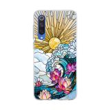PrintiFy Xiaomi Mi 9 SE ile Uyumlu Vitray Okyanus Sabahı Tasarımlı Şeffaf Silikon Kılıf