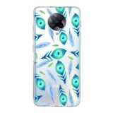 PrintiFy Xiaomi Poco F2 Pro ile Uyumlu 1mm Slim Fit Nazar Boncuğu 3 Baskılı Şeffaf Kılıf
