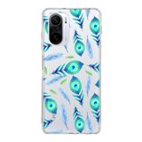 PrintiFy Xiaomi Poco F3 ile Uyumlu 1mm Slim Fit Nazar Boncuğu 3 Baskılı Şeffaf Kılıf