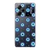PrintiFy Xiaomi Poco X5 Pro ile Uyumlu 1mm Slim Fit Nazar Boncuğu 1 Baskılı Şeffaf Kılıf
