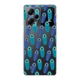 PrintiFy Xiaomi Poco X5 Pro ile Uyumlu 1mm Slim Fit Nazar Boncuğu 4 Baskılı Şeffaf Kılıf