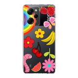 PrintiFy Xiaomi Poco X5 Pro ile Uyumlu 1mm Slim Fit Water Color 5 Baskılı Şeffaf Kılıf