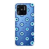 PrintiFy Xiaomi Redmi 10C ile Uyumlu 1mm Slim Fit Nazar Boncuğu 1 Baskılı Şeffaf Kılıf