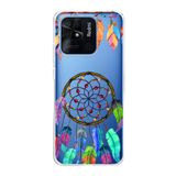 PrintiFy Xiaomi Redmi 10C ile Uyumlu 1mm Slim Fit Nazar Boncuğu 6 Baskılı Şeffaf Kılıf