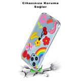 PrintiFy Xiaomi Redmi 10C ile Uyumlu 1mm Slim Fit Water Color 5 Baskılı Şeffaf Kılıf