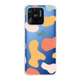 PrintiFy Xiaomi Redmi 10C ile Uyumlu Kapak Karışık Renkler Tasarımlı 1mm Fit Şeffaf Silikon Kılıf