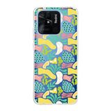 PrintiFy Xiaomi Redmi 10C ile Uyumlu Kapak Memphis Desen - 3 Tasarımlı 1mm Fit Şeffaf Silikon Kılıf