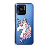PrintiFy Xiaomi Redmi 10C ile Uyumlu Kapak Unicorn Tasarımlı 1mm Fit Şeffaf Silikon Kılıf