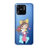 PrintiFy Xiaomi Redmi 10C ile Uyumlu Kapak Vespagirl Tasarımlı 1mm Fit Şeffaf Silikon Kılıf