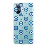 PrintiFy Xiaomi Redmi 12C ile Uyumlu 1mm Slim Fit Nazar Boncuğu 1 Baskılı Şeffaf Kılıf