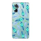 PrintiFy Xiaomi Redmi 12C ile Uyumlu 1mm Slim Fit Nazar Boncuğu 3 Baskılı Şeffaf Kılıf