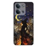 PrintiFy Xiaomi Redmi 15C 4G ile Uyumlu Vitray Cadı Saati Tasarımlı Şeffaf Silikon Kılıf