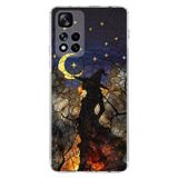 PrintiFy Xiaomi Redmi Note 11 Pro Plus 5G ile Uyumlu Vitray Cadı Saati Tasarımlı Şeffaf Kılıf
