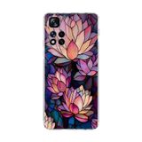 PrintiFy Xiaomi Redmi Note 11 Pro Plus 5G ile Uyumlu Vitray Sessiz Lotus Tasarımlı Şeffaf Kılıf